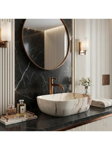 Lavoar pe blat Rea Belinda Marrone Shiny [9]