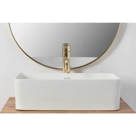 Lavoar pe blat Rea Berta 48 cm alb lucios [4]