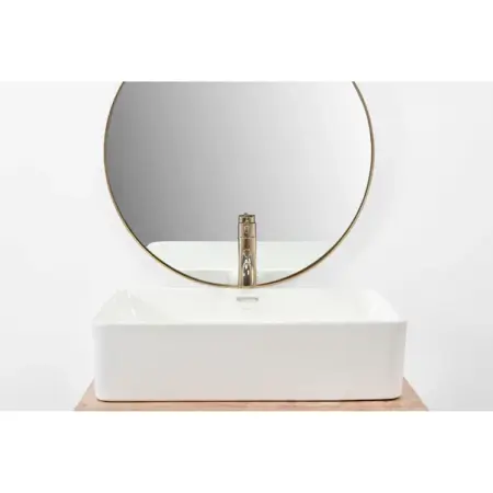 Lavoar pe blat Rea Berta 55 cm alb lucios [5]