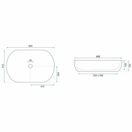 Lavoar pe blat Rea Cleo 61 cm [4]