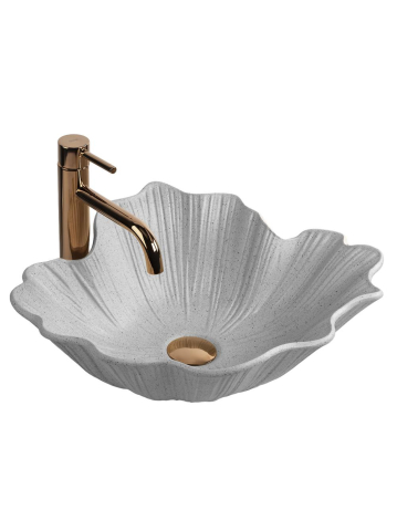 Lavoare - Lavoar pe blat Rea Flower Gri piatră compozită mat 475x400x170 mm