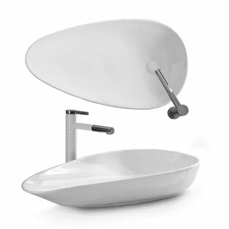 Obiecte Sanitare - Lavoar pe blat Rea Greta 76,5 cm