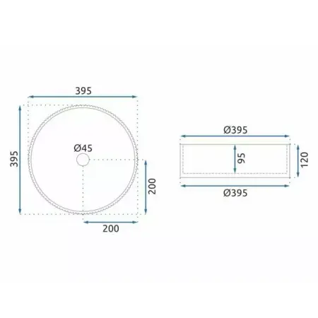 Lavoar pe blat Rea Ingrid 40 cm [2]