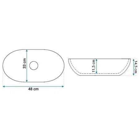 Lavoar pe blat Rea Linda 48 cm [3]