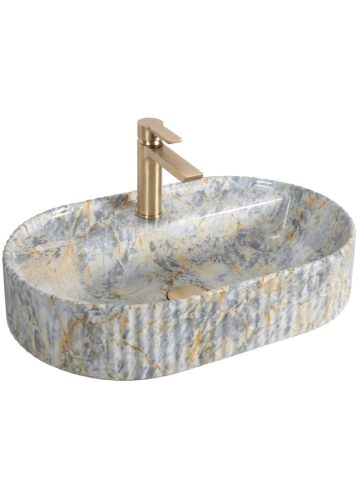 Obiecte Sanitare - Lavoar pe blat Rea Marcela 60 Ruststone
