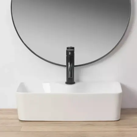 Lavoar pe blat Rea Mery dreptunghiular finisaj alb lucios 51 cm [3]