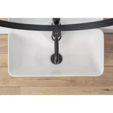 Lavoar pe blat Rea Mery dreptunghiular finisaj alb lucios 51 cm [4]