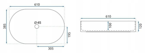 Lavoar pe blat Rea Nadia 60 Sand [8]