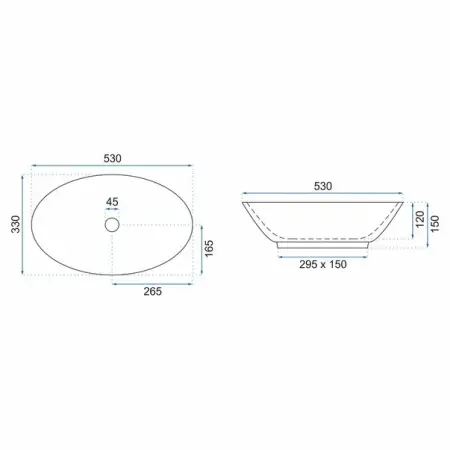 Lavoar pe blat Rea Pamela 53 cm [4]