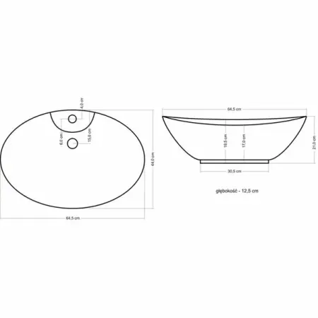 Lavoar pe blat Rea Rosa 64,5 cm [3]