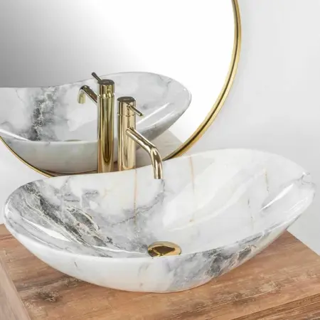 Lavoar pe blat Rea Royal granit lucios 60 cm [1]