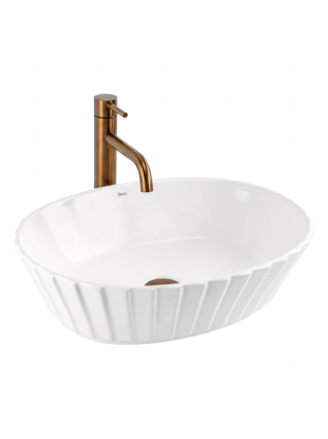 Obiecte Sanitare - Lavoar pe blat Rea Samanta alb