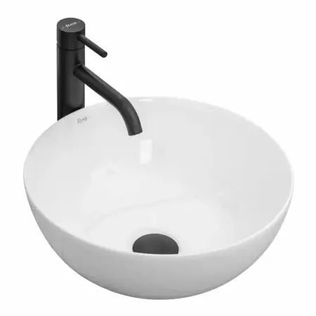 Obiecte Sanitare - Lavoar pe blat Rea Stella White 36 cm