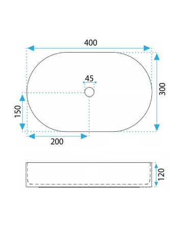 Lavoar pe blat Rea Vanda 40 Mini alb [6]