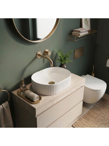 Obiecte Sanitare - Lavoar pe blat Rea Vanda 40 Mini alb