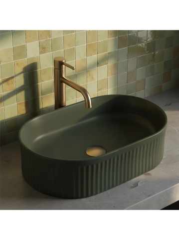 Lavoare pe blat - Lavoar pe blat Rea Vanda verde mat