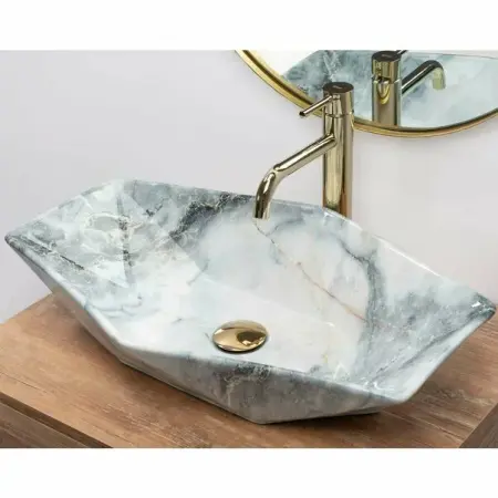Lavoar pe blat Rea Vegas granit lucios 57 cm [3]