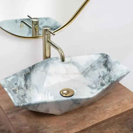 Lavoare pe blat - Lavoar pe blat Rea Vegas granit lucios 57 cm