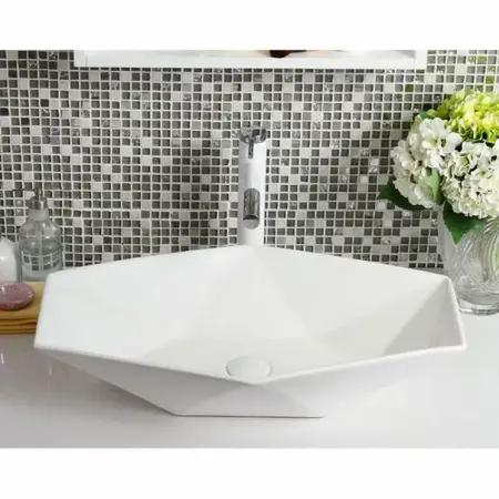 Lavoar pe blat Rea Vegas White 57 cm [2]
