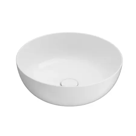 Obiecte Sanitare - Lavoar pe blat rotund din compozit Marmite Alessia 40 cm