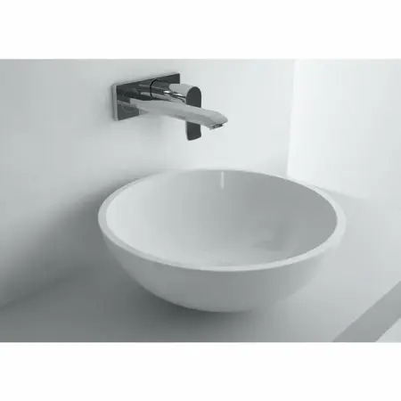 Obiecte Sanitare - Lavoar pe blat rotund din compozit Marmite Kierros 42 cm