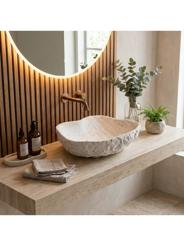 Obiecte Sanitare - Lavoar pe blat Shiro Isla 