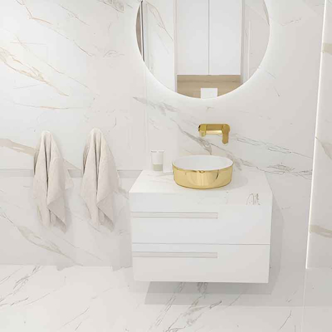 Lavoar pe blat Spectrum, Rosina Gold White, rotund, auriu-alb [2]