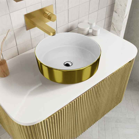 Lavoar pe blat Spectrum, Rosina Gold White, rotund, auriu-alb [1]