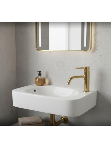 Lavoar pe blat / suspendat REA Odetta alb [1]