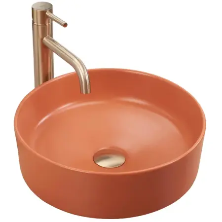 Obiecte Sanitare - Lavoar pe blat terracotta mat Rea Sami 37 cm