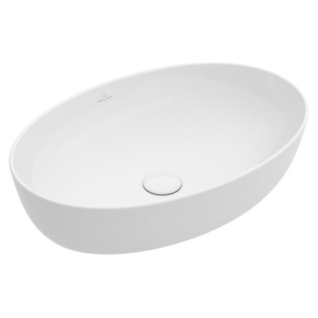Lavoare - Lavoar pe blat, Villeroy & Boch, Artis, oval, 61 cm, CeramicPlus, alb alpin