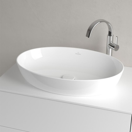 Lavoar pe blat, Villeroy & Boch, Artis, oval, 61 cm, CeramicPlus, alb alpin [2]
