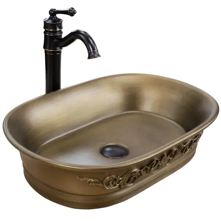 Lavoare pe blat - Lavoar pe blat Wilma Rustic Cupru, Rea