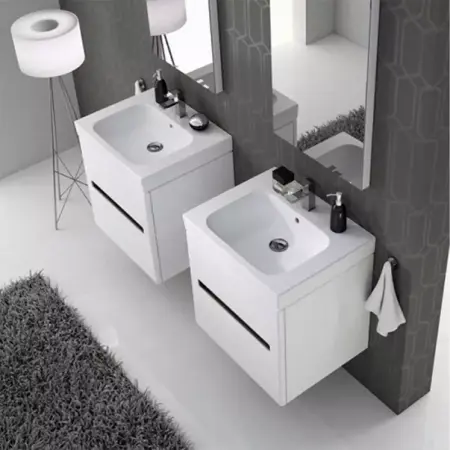 Lavoare pe mobilier - Lavoar pe mobilier Geberit Modo alb lucios 50 cm