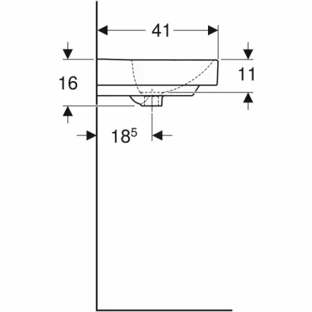 Lavoar pe mobilier Geberit Smyle Square 50 cm [4]