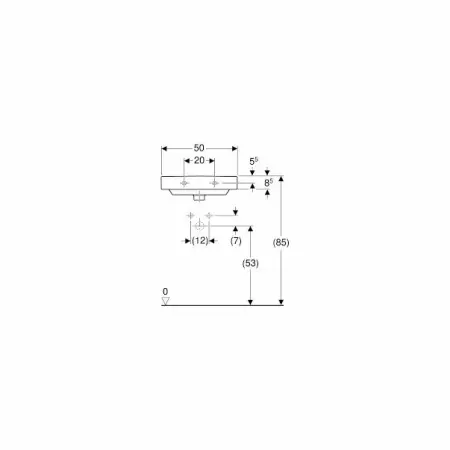 Lavoar pe mobilier Geberit Smyle Square 50 cm [3]