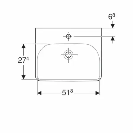 Lavoar pe mobilier Geberit Smyle Square 55 cm [3]