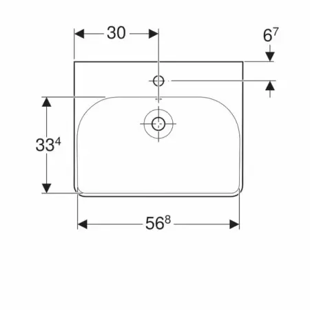 Lavoar pe mobilier Geberit Smyle Square 60 cm [1]