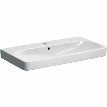 Lavoar pe mobilier Geberit Smyle Square 90 cm cu orificiu baterie [1]