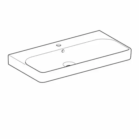 Lavoar pe mobilier Geberit Smyle Square 90 cm cu orificiu baterie [2]
