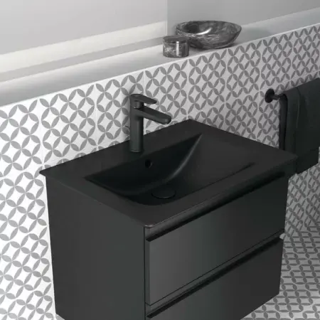 Lavoar pe mobilier Ideal Standard Connect Air 64x46 cm negru mat [5]