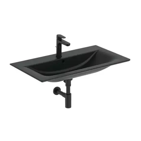 Lavoar pe mobilier Ideal Standard Connect Air 84x46 cm negru mat [2]