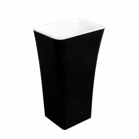 Lavoare stative - Lavoar pe pardoseala Besco Assos negru cu alb 50x40 cm