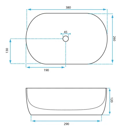 Lavoar pentru blat Amelia Mini Alb, Rea [5]