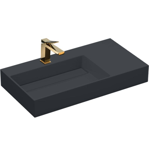 Lavoare - Lavoar pentru blat  Archi 75 cm gri mat