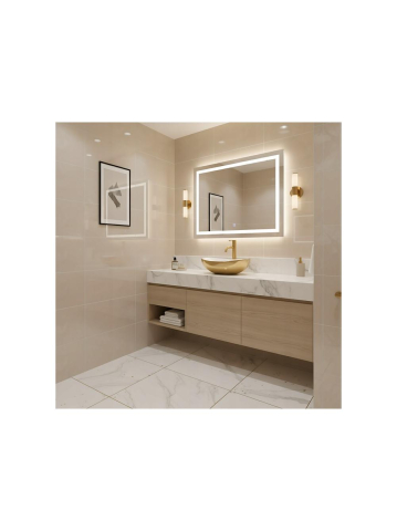 Lavoar pentru blat Basaro  Sofia auriu / Alb [2]