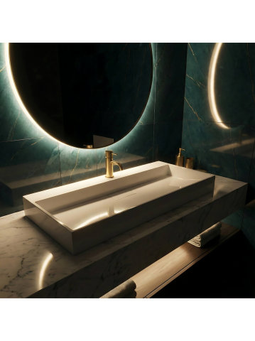 Lavoar pentru blat GOYA 100 cm alb [4]