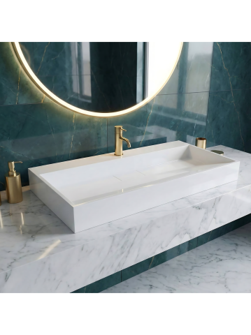 Lavoar pentru blat GOYA 100 cm alb [8]