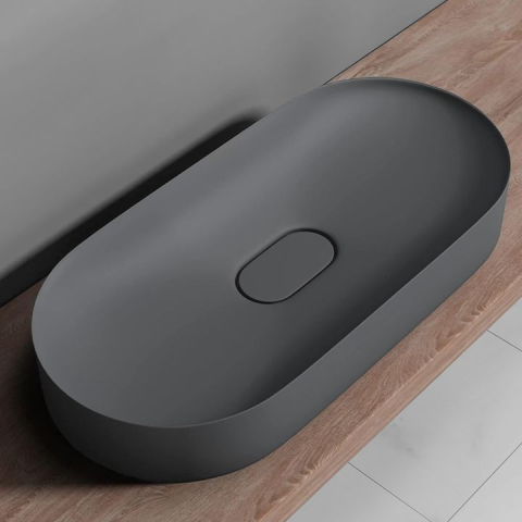 Lavoar pentru blat  IRIS 71 cm gri mat [2]