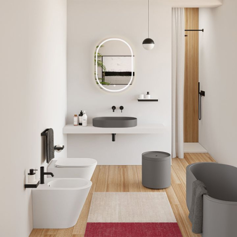 Lavoar pentru blat  IRIS 71 cm gri mat [5]